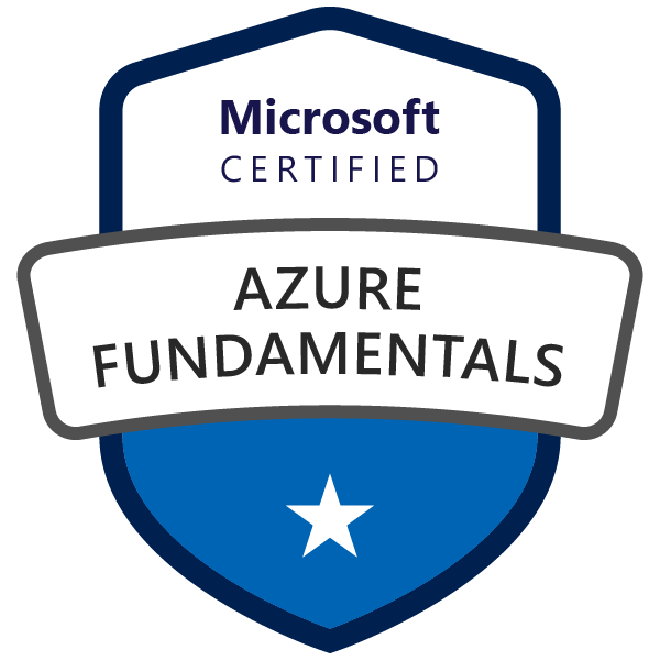 Azure Fundamentals badge by Microsoft
